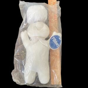 Vintage Pillsbury Doughboy Doll 1998 Cloth w Plastic Head TAGS Original Bag READ